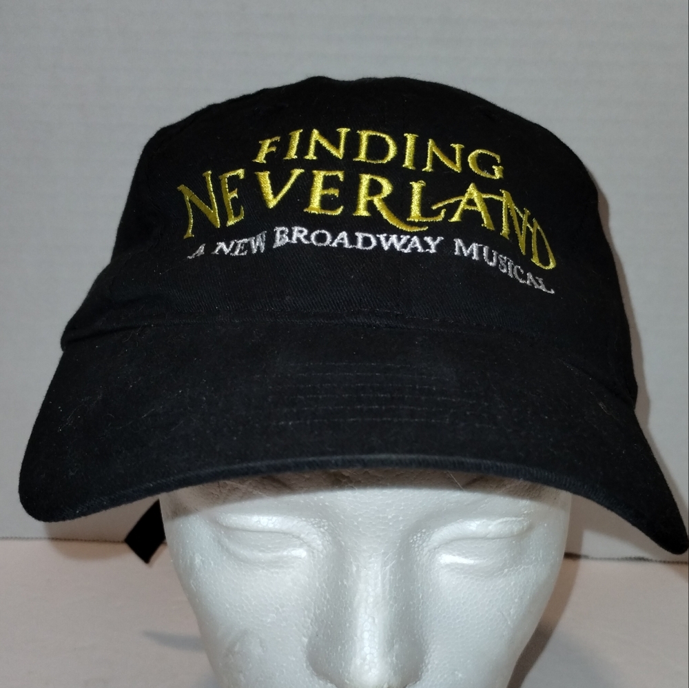 Finding Neverland Broadway Musical Hat Cap Adjustable Strap Back Gold & Black